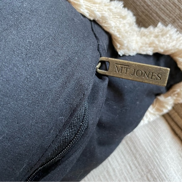 MT Jones Celestial Moon Phase Moth Embroidered Beaded 20x20 Boho Throw Pillow - Picture 3 of 3